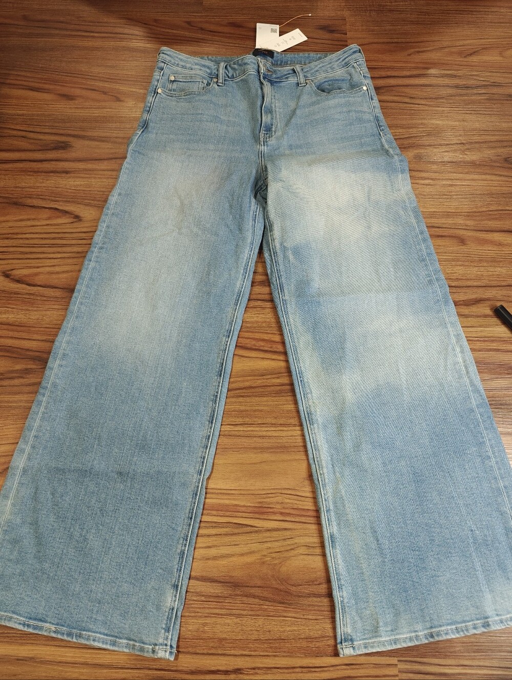 Quince Bella Stretch Wide Leg Jeans In Frosted Blue